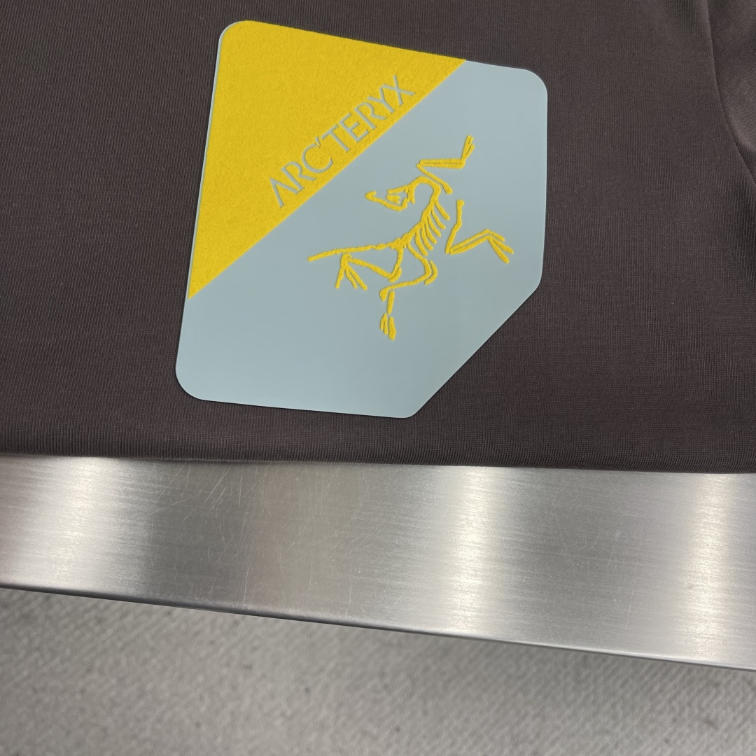 -🐦 鸟家 2025秋冬新款短袖T恤定制纯棉字母logo植绒码数：S M L XL XXL