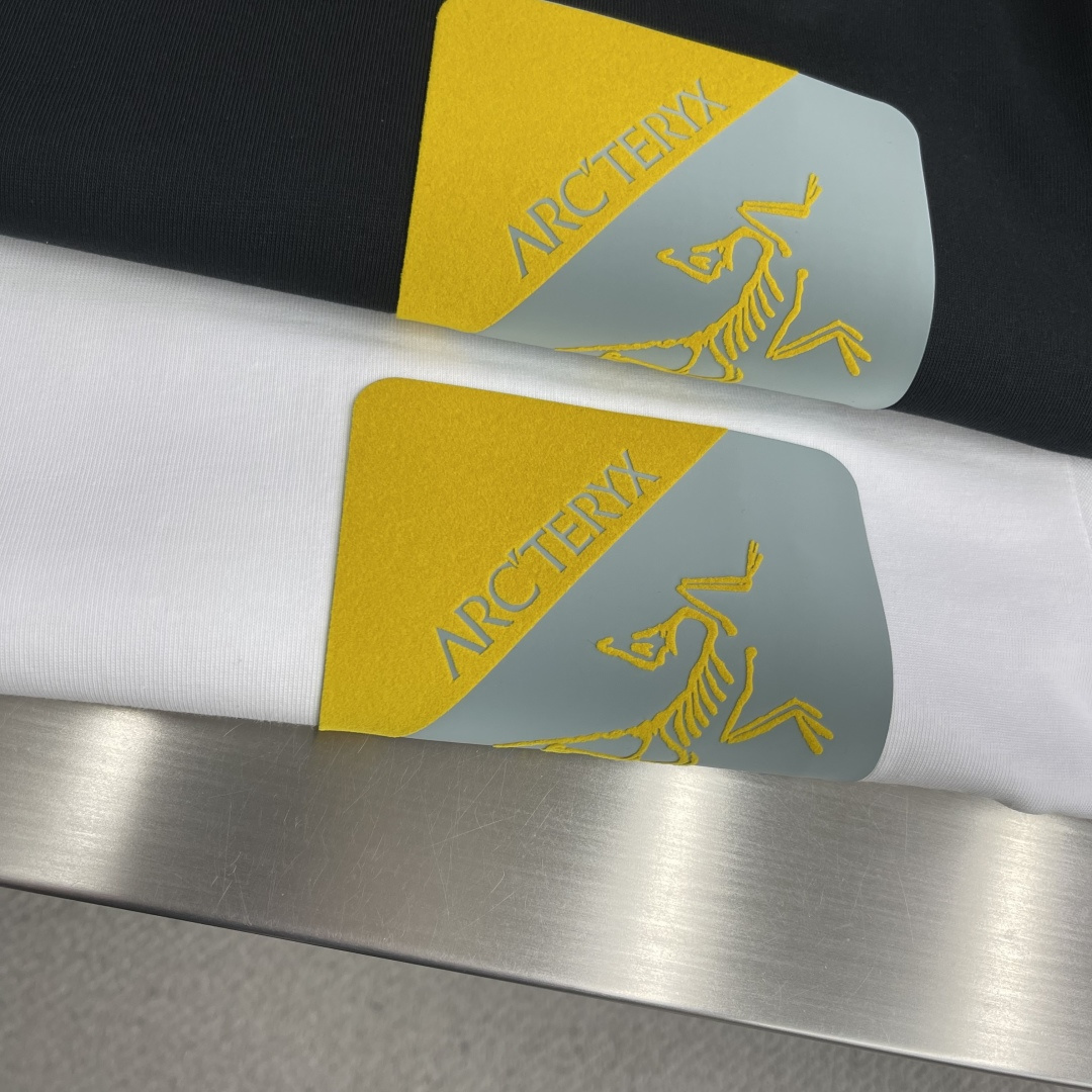 -🐦 鸟家 2025秋冬新款短袖T恤定制纯棉字母logo植绒码数：S M L XL XXL