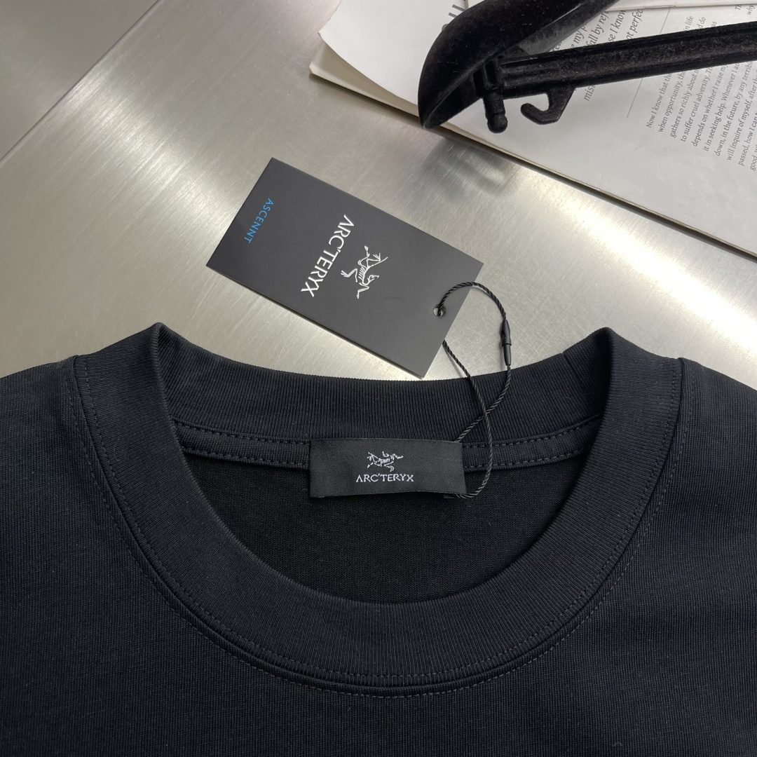 -🐦 鸟家 2025秋冬新款短袖T恤定制纯棉字母logo植绒码数：S M L XL XXL