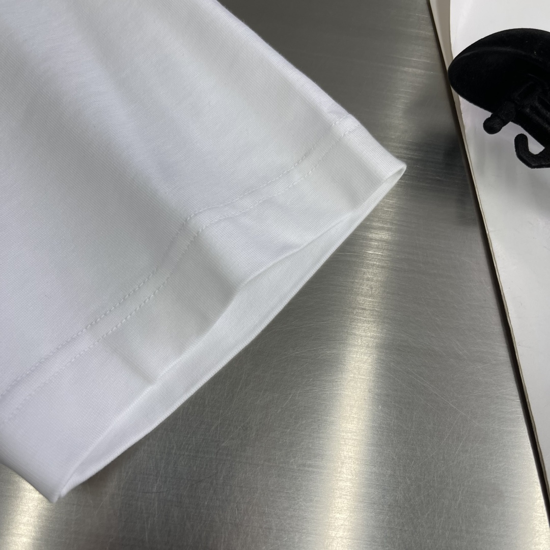 -🐦 鸟家 2025秋冬新款短袖T恤定制纯棉字母logo植绒码数：S M L XL XXL