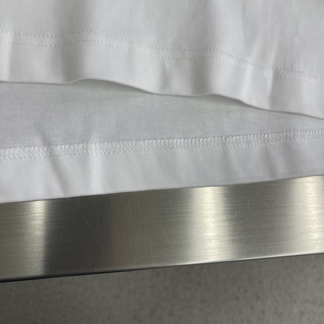 -🐦 鸟家 2025秋冬新款短袖T恤定制纯棉字母logo植绒码数：S M L XL XXL