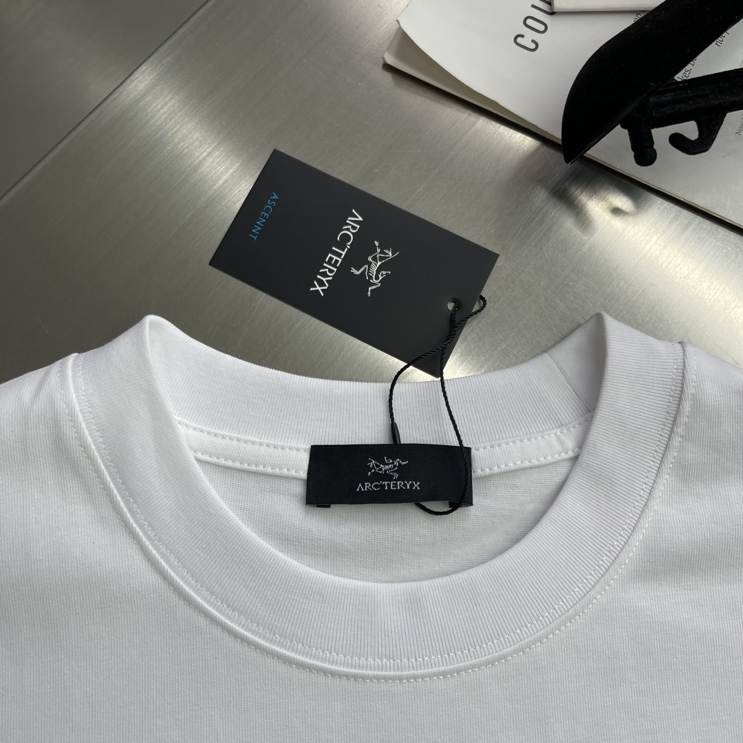 -🐦 鸟家 2025秋冬新款短袖T恤定制纯棉字母logo植绒码数：S M L XL XXL