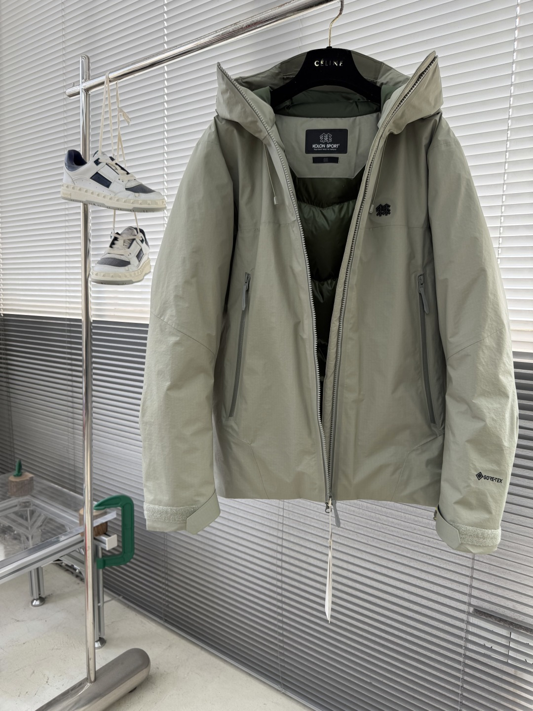 -KOLON SPORTHIKING男女防水防风透湿耐磨户外羽绒服 情侣款保暖加厚外套连帽户外冲锋衣这才