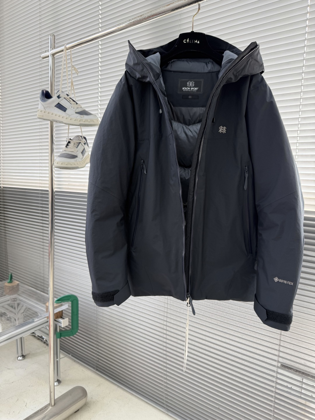 -KOLON SPORTHIKING男女防水防风透湿耐磨户外羽绒服 情侣款保暖加厚外套连帽户外冲锋衣这才