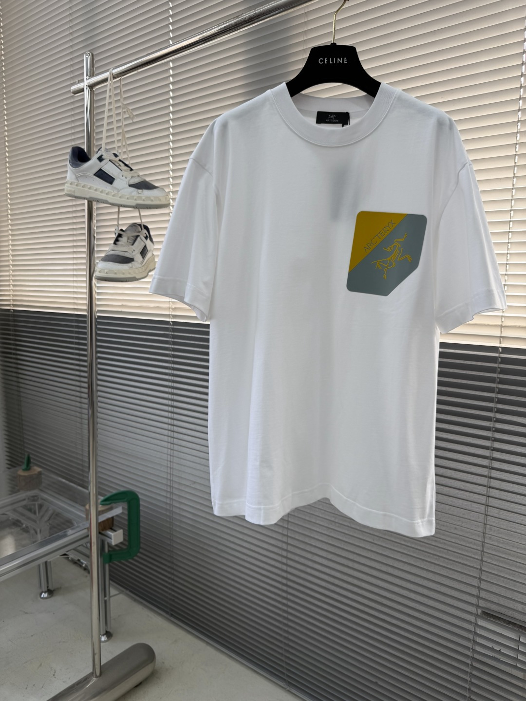 -🐦 鸟家 2025秋冬新款短袖T恤定制纯棉字母logo植绒码数：S M L XL XXL