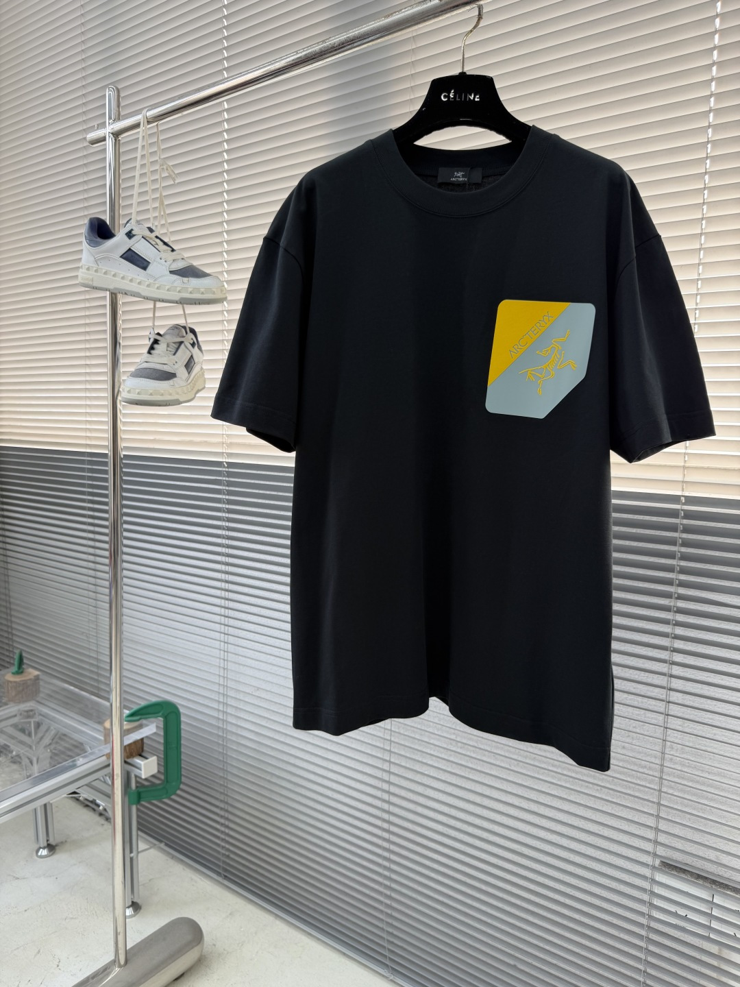 -🐦 鸟家 2025秋冬新款短袖T恤定制纯棉字母logo植绒码数：S M L XL XXL