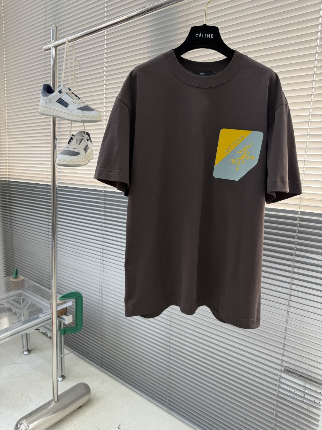 -🐦 鸟家 2025秋冬新款短袖T恤定制纯棉字母logo植绒码数：S M L XL XXL