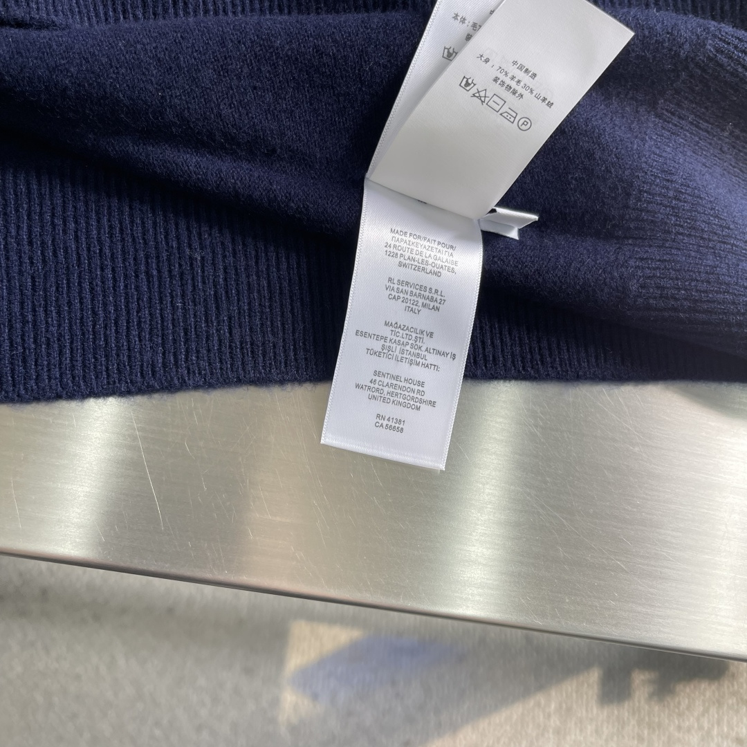 -RalP🆕h Lauren 拉夫劳伦 简约刺绣logo休闲毛衣精选高品质羊毛混纺面料，柔软亲肤，保暖性