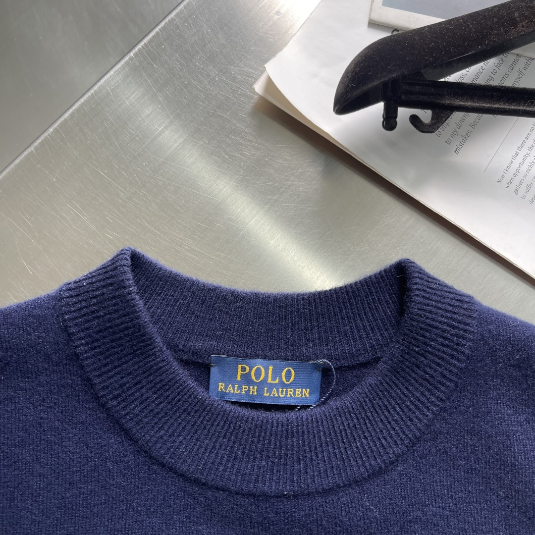 -RalP🆕h Lauren 拉夫劳伦 简约刺绣logo休闲毛衣精选高品质羊毛混纺面料，柔软亲肤，保暖性
