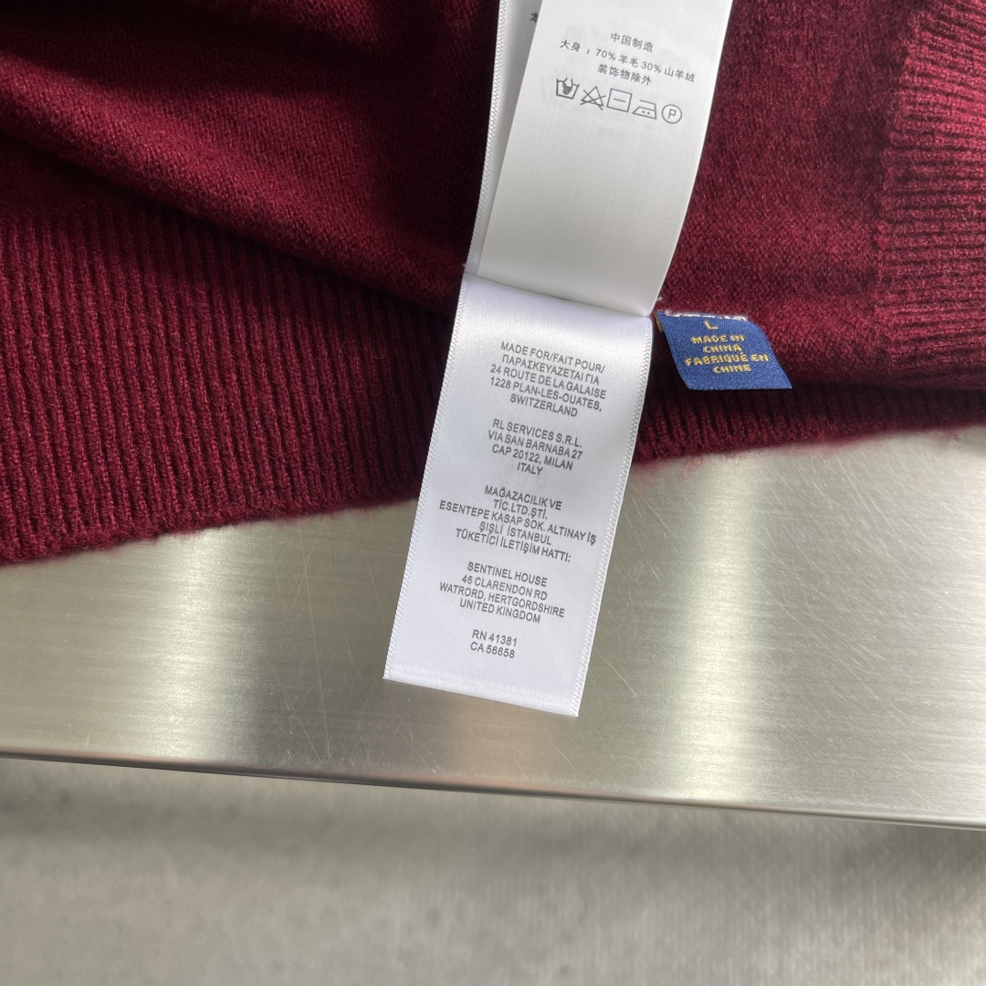 -RalP🆕h Lauren 拉夫劳伦 简约刺绣logo休闲毛衣精选高品质羊毛混纺面料，柔软亲肤，保暖性