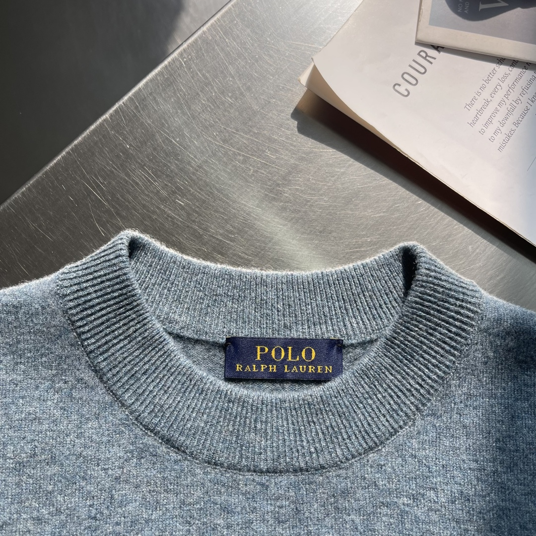 -RalP🆕h Lauren 拉夫劳伦 简约刺绣logo休闲毛衣精选高品质羊毛混纺面料，柔软亲肤，保暖性