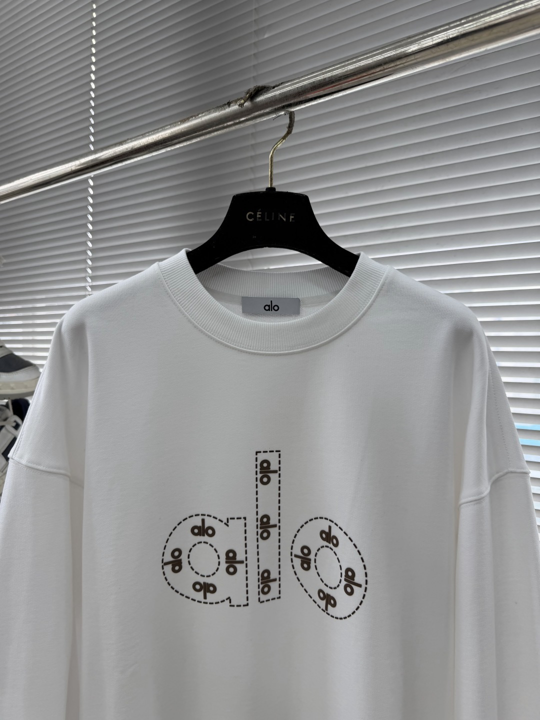 -ALO 2025秋冬新款圆领卫衣400克毛圈纯棉字母logo立体发泡码数：S M L XL XXL