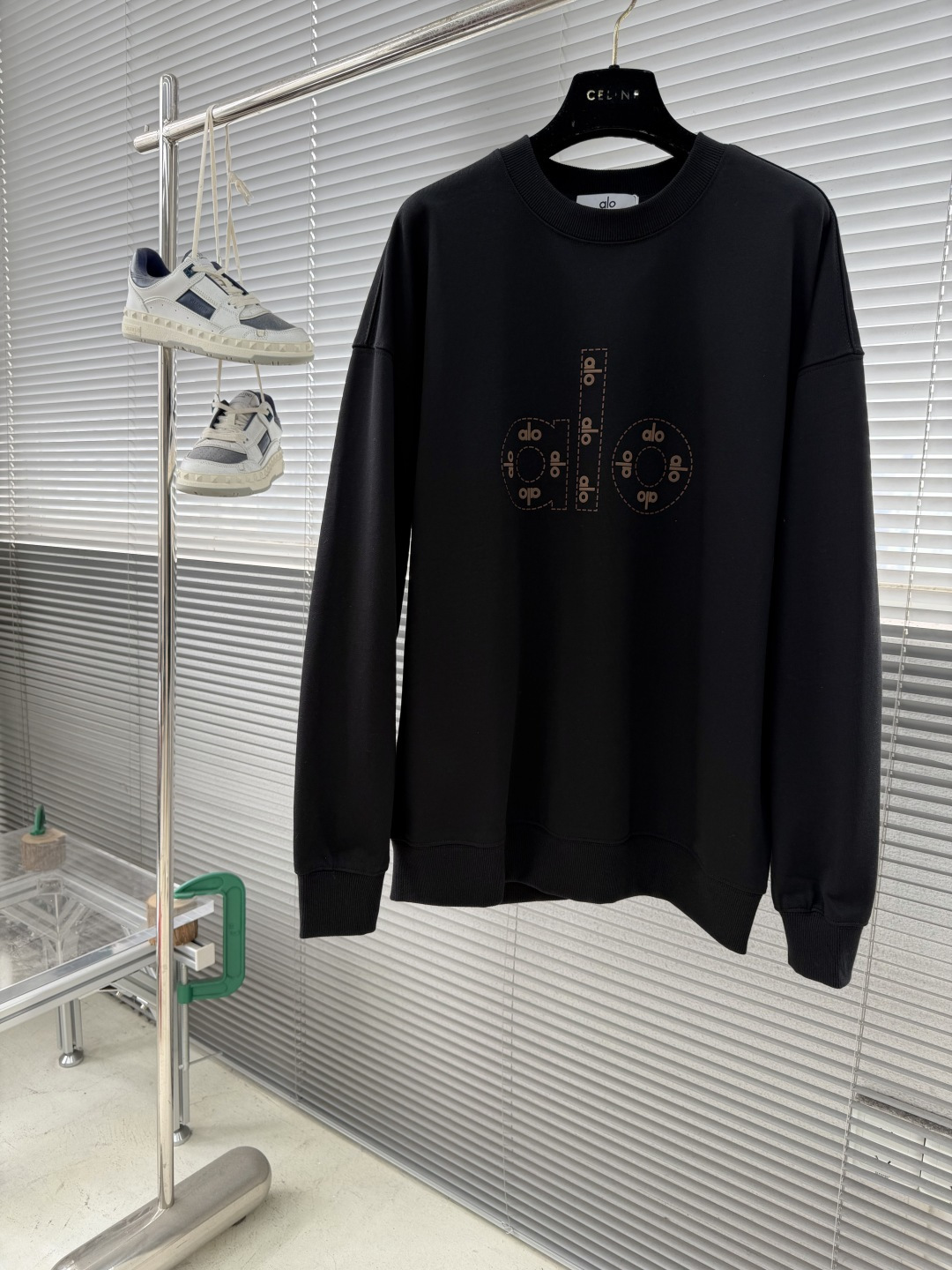 -ALO 2025秋冬新款圆领卫衣400克毛圈纯棉字母logo立体发泡码数：S M L XL XXL