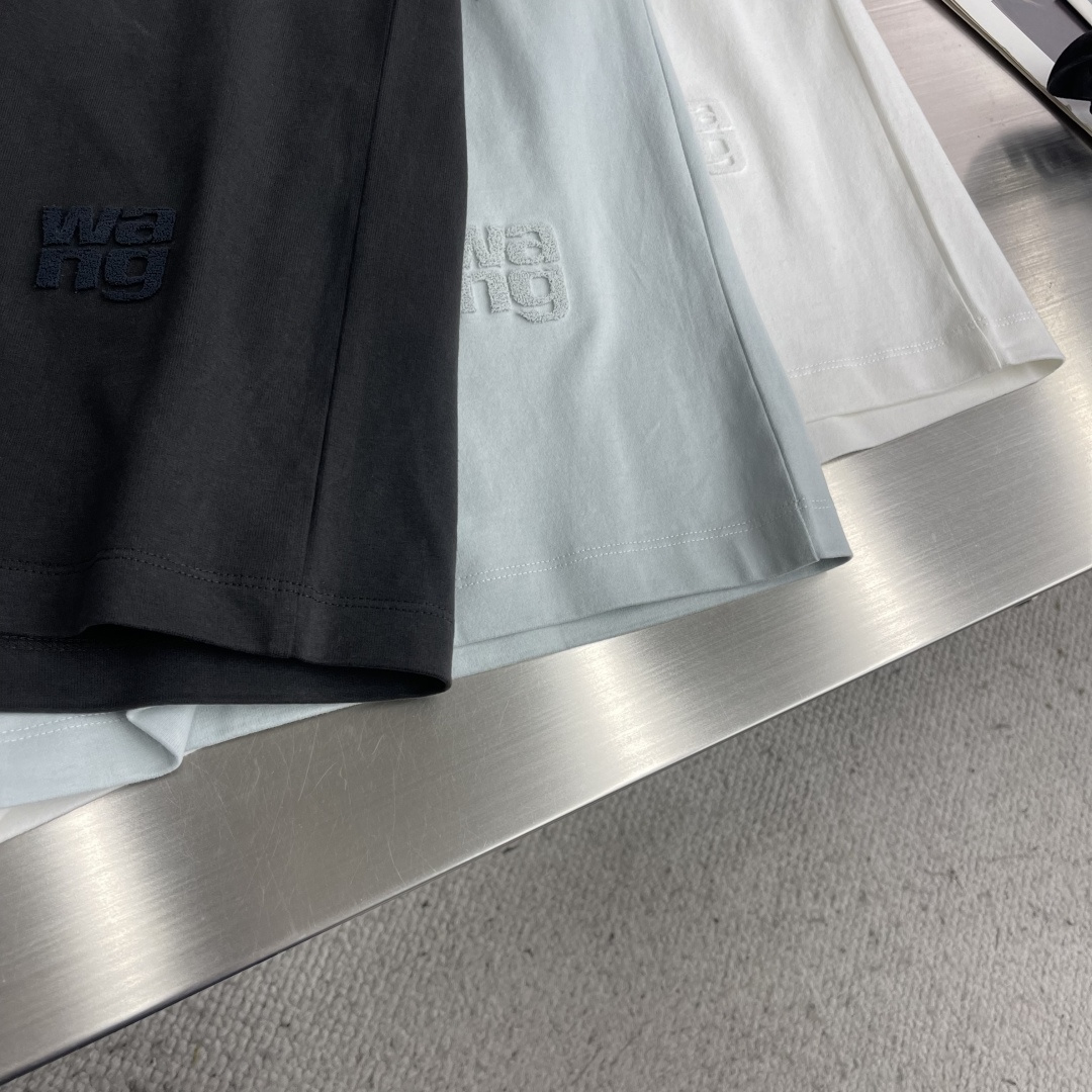 -Alexa** wang 亚历山大王 26春夏新款 字母牙刷绣圆领短袖T恤，华裔设计师亚历山大·王于以