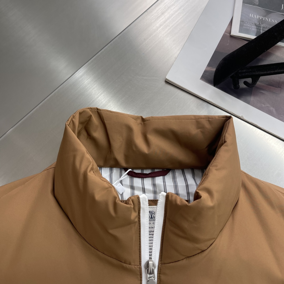 -BC 25FW新款科技纤维面料立领羽绒夹克，男士经典徽章刺绣时尚撞色拉链羽绒服外套！贸易公司渠道稀出，