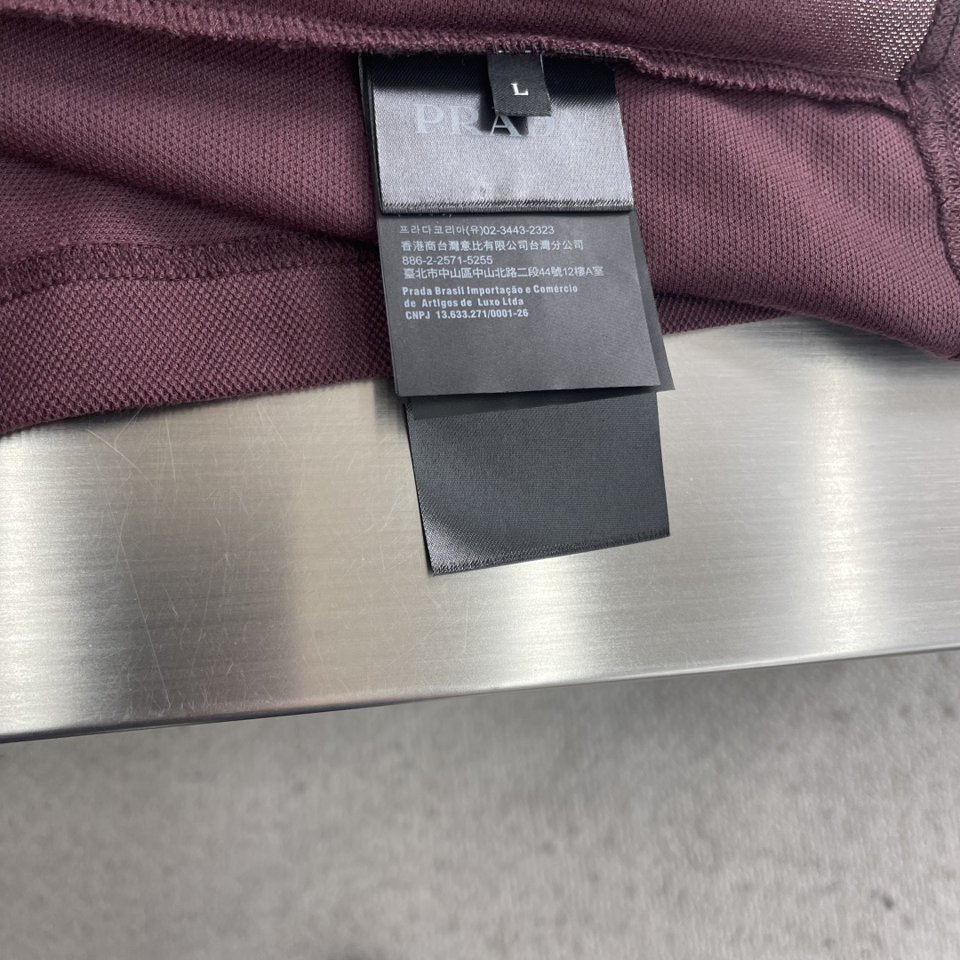 -PRAD 26ss P家春夏新款POLO 原版定制 面料选用进口钻石羊毛珠地棉 轻薄透气 上身丝滑舒适