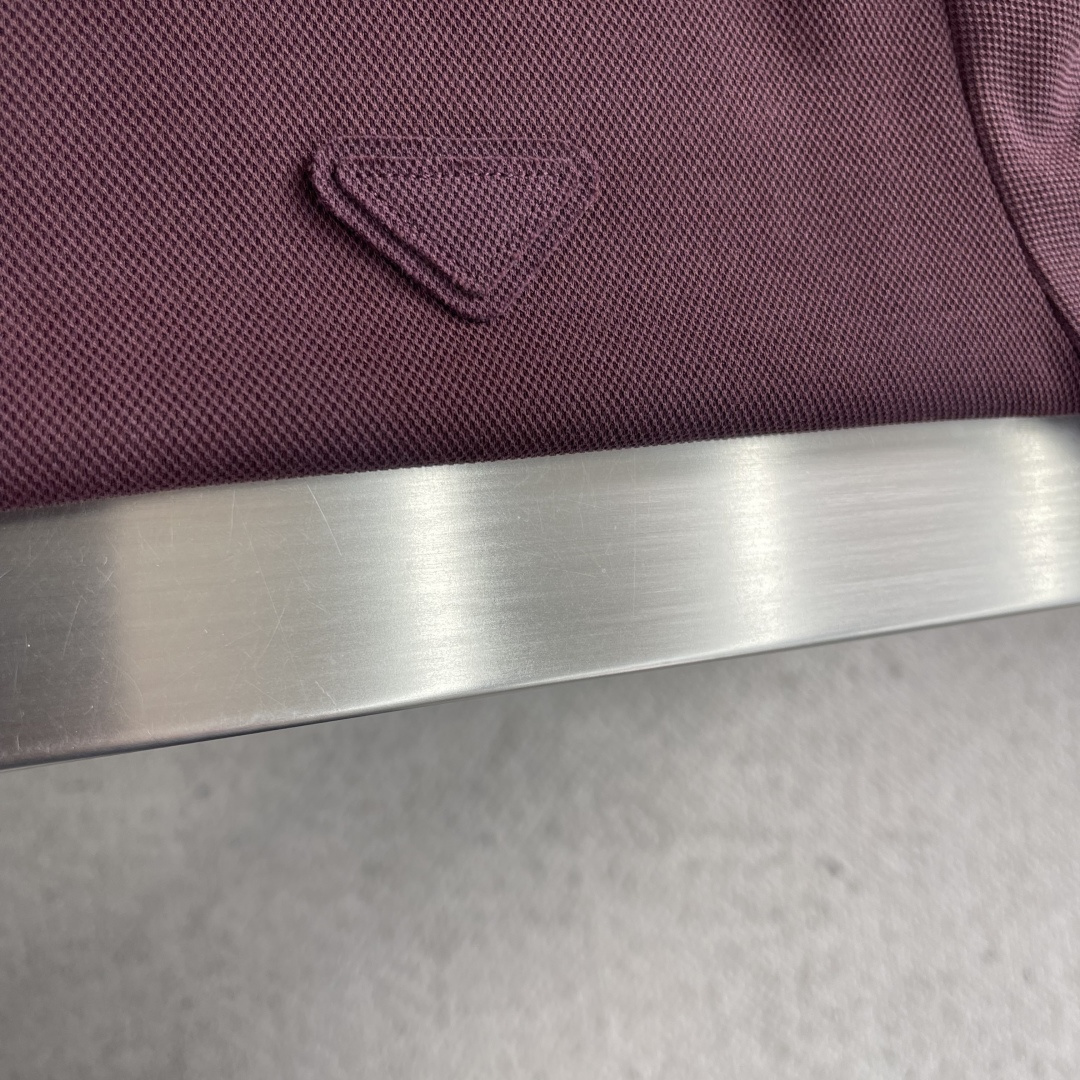 -PRAD 26ss P家春夏新款POLO 原版定制 面料选用进口钻石羊毛珠地棉 轻薄透气 上身丝滑舒适