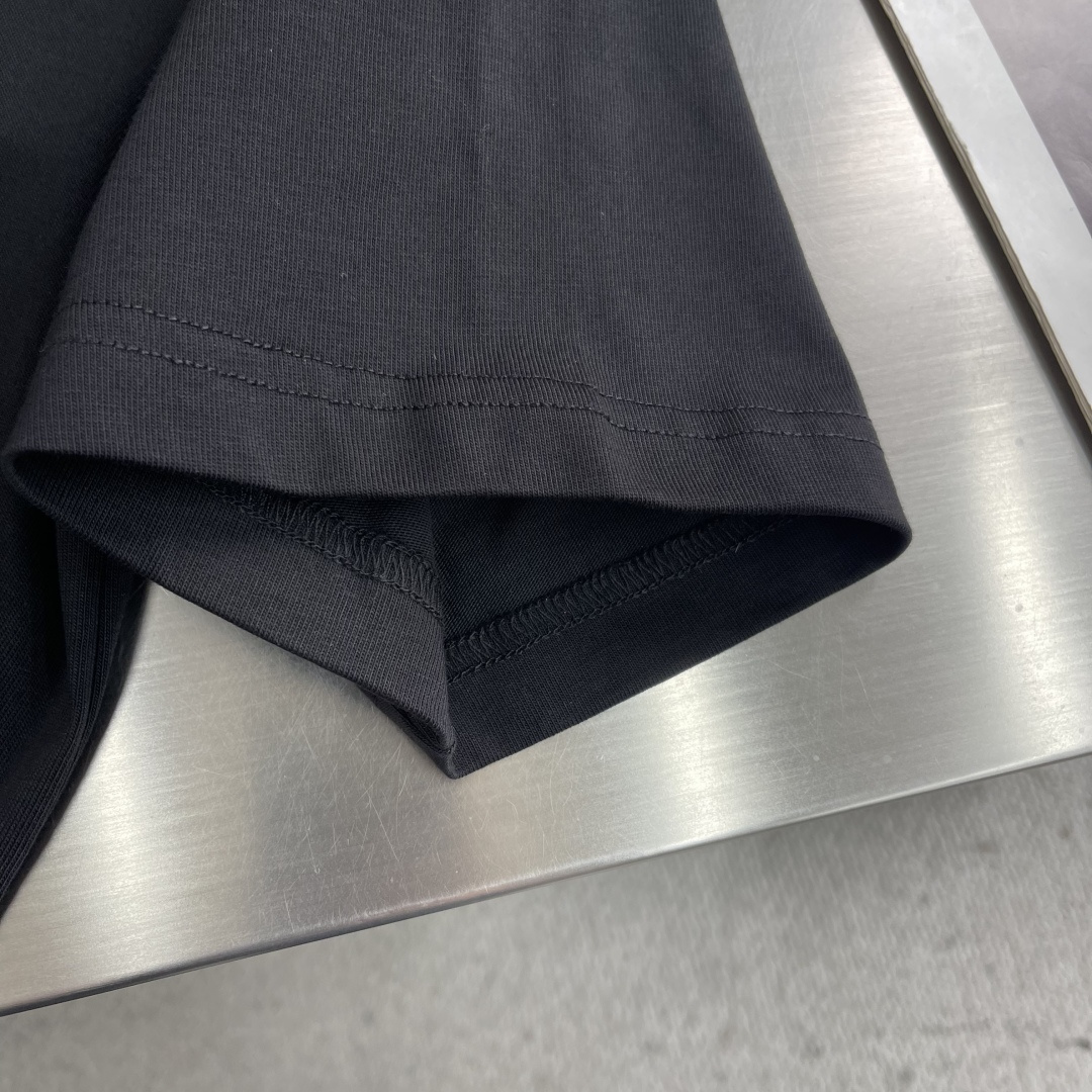 BBR 格纹草书风格徽标装饰棉质T恤衫 6