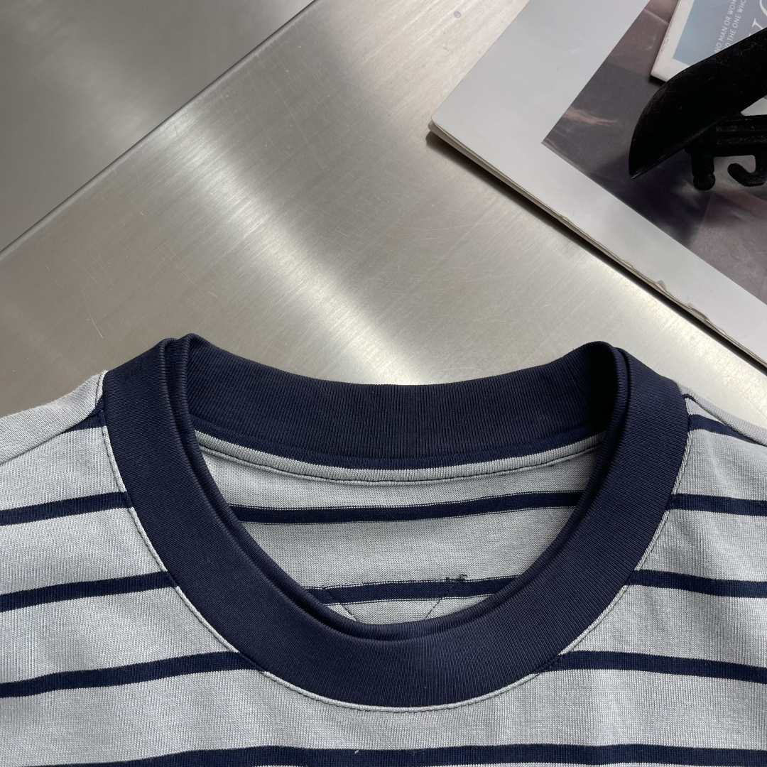 -PRAD 2026ss条纹T恤 海魂衫版型：微阔版克重：280克重 超柔空气棉面料成份: 100%棉工