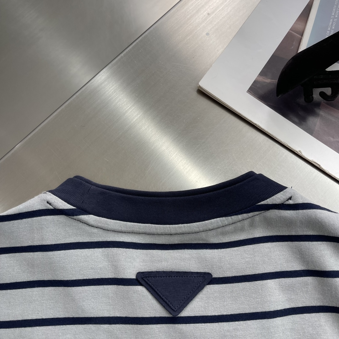 -PRAD 2026ss条纹T恤 海魂衫版型：微阔版克重：280克重 超柔空气棉面料成份: 100%棉工