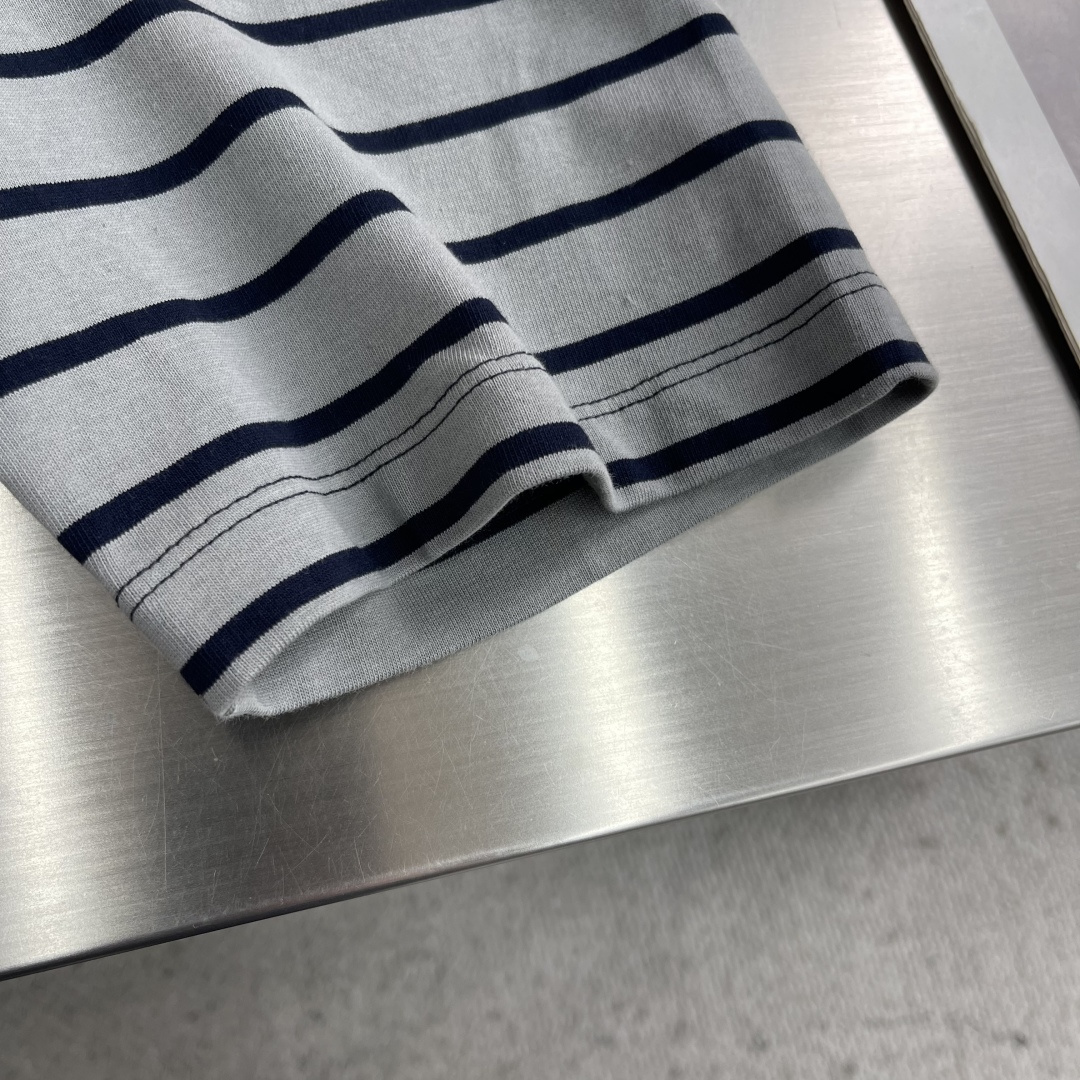 -PRAD 2026ss条纹T恤 海魂衫版型：微阔版克重：280克重 超柔空气棉面料成份: 100%棉工