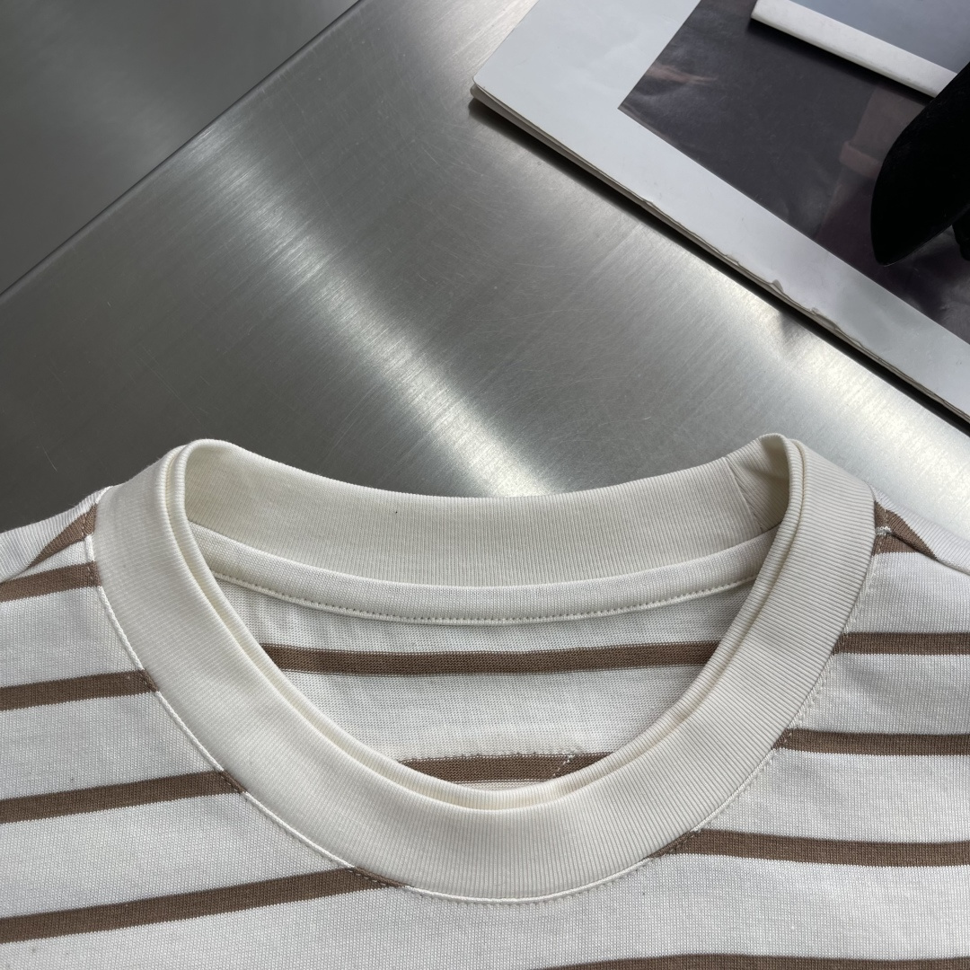 -PRAD 2026ss条纹T恤 海魂衫版型：微阔版克重：280克重 超柔空气棉面料成份: 100%棉工