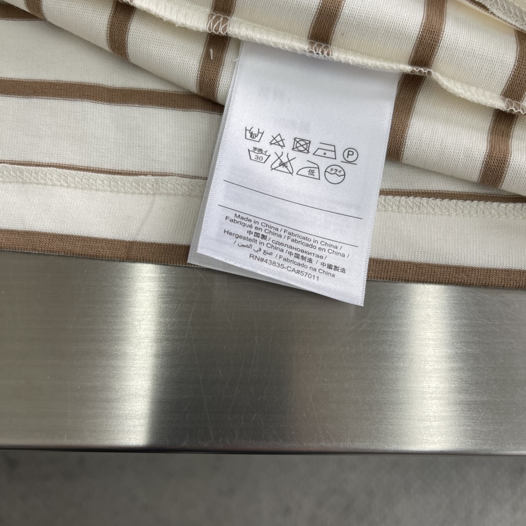 -PRAD 2026ss条纹T恤 海魂衫版型：微阔版克重：280克重 超柔空气棉面料成份: 100%棉工