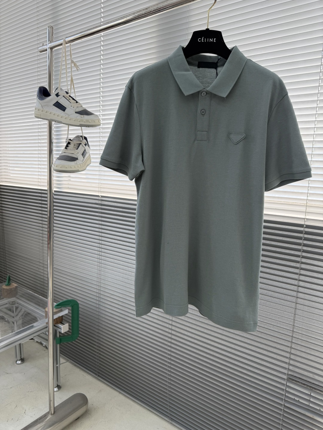 -PRAD 26ss P家春夏新款POLO 原版定制 面料选用进口钻石羊毛珠地棉 轻薄透气 上身丝滑舒适