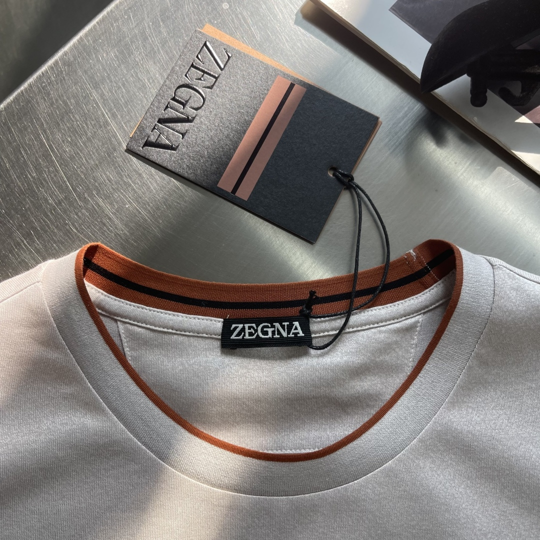 -Z ZEGN 26ss Z家春夏新款花灰起脚平纹短袖 原版定制 轻薄透气 上身丝滑舒适 高端大气，经典