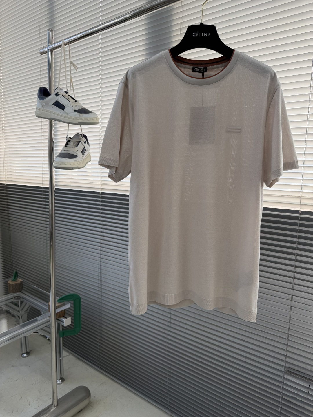 -Z ZEGN 26ss Z家春夏新款花灰起脚平纹短袖 原版定制 轻薄透气 上身丝滑舒适 高端大气，经典