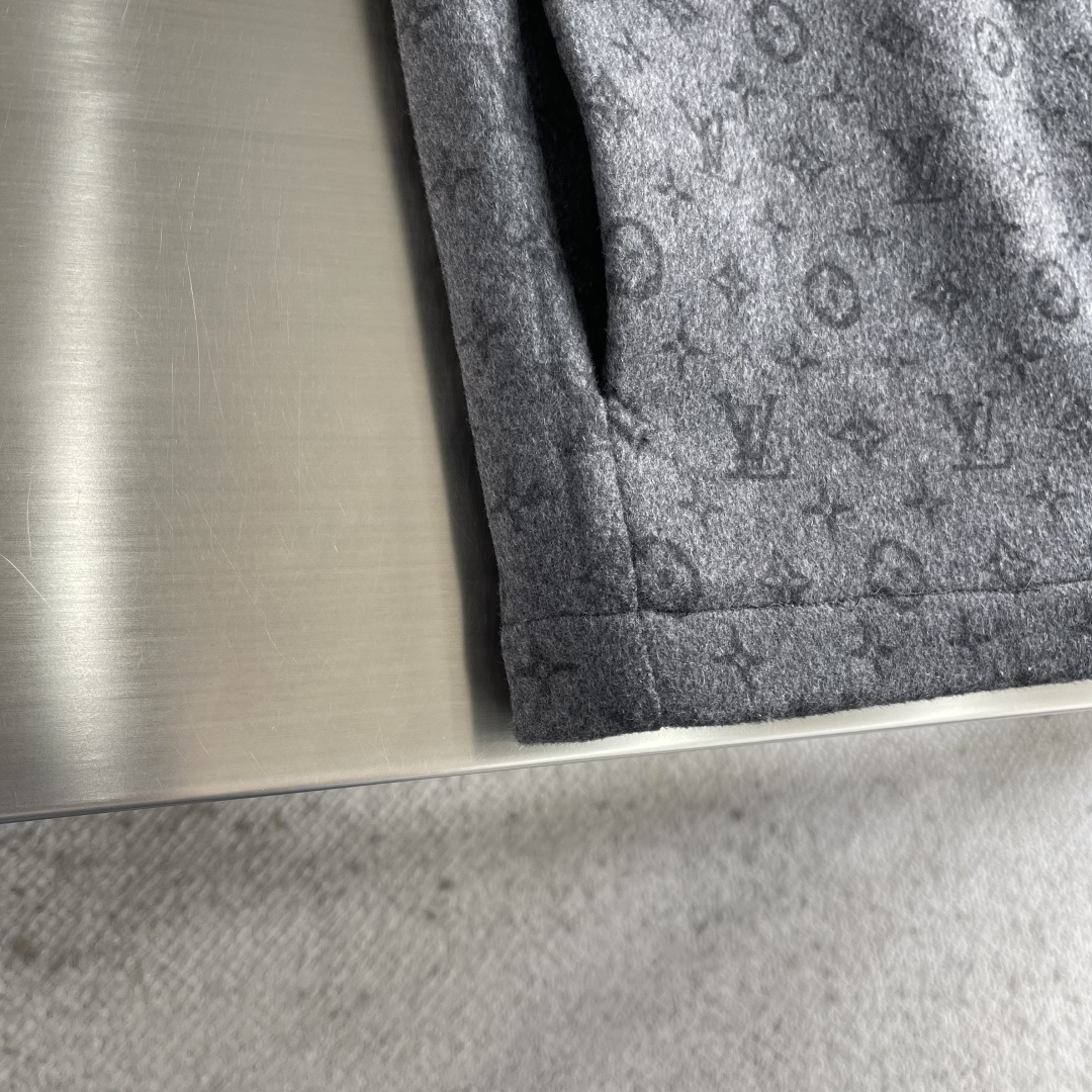 -驴牌 25fw满印衬衫式单排扣夹克外套定制560克70%羊毛混纺双面呢定位裁床手工包缝1:1订制辅料、