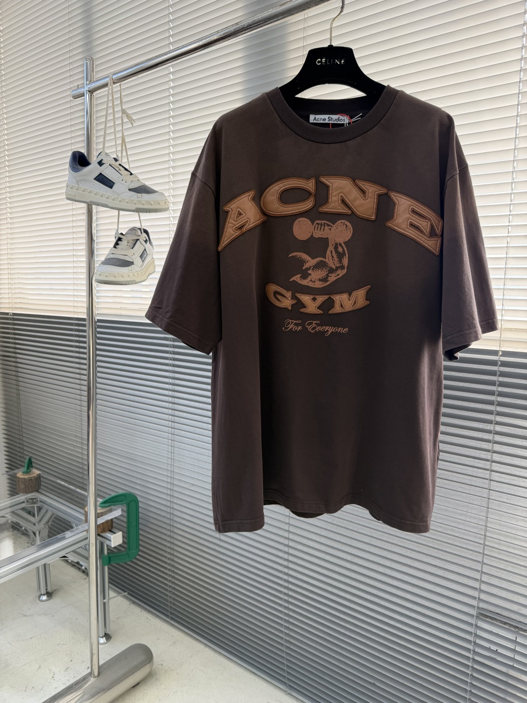 -Acne Studios 做旧徽标短袖定制雅棉双股绵柔平纹织物 柔软细腻 舒适贴肤 以纯粹与洁净的白色