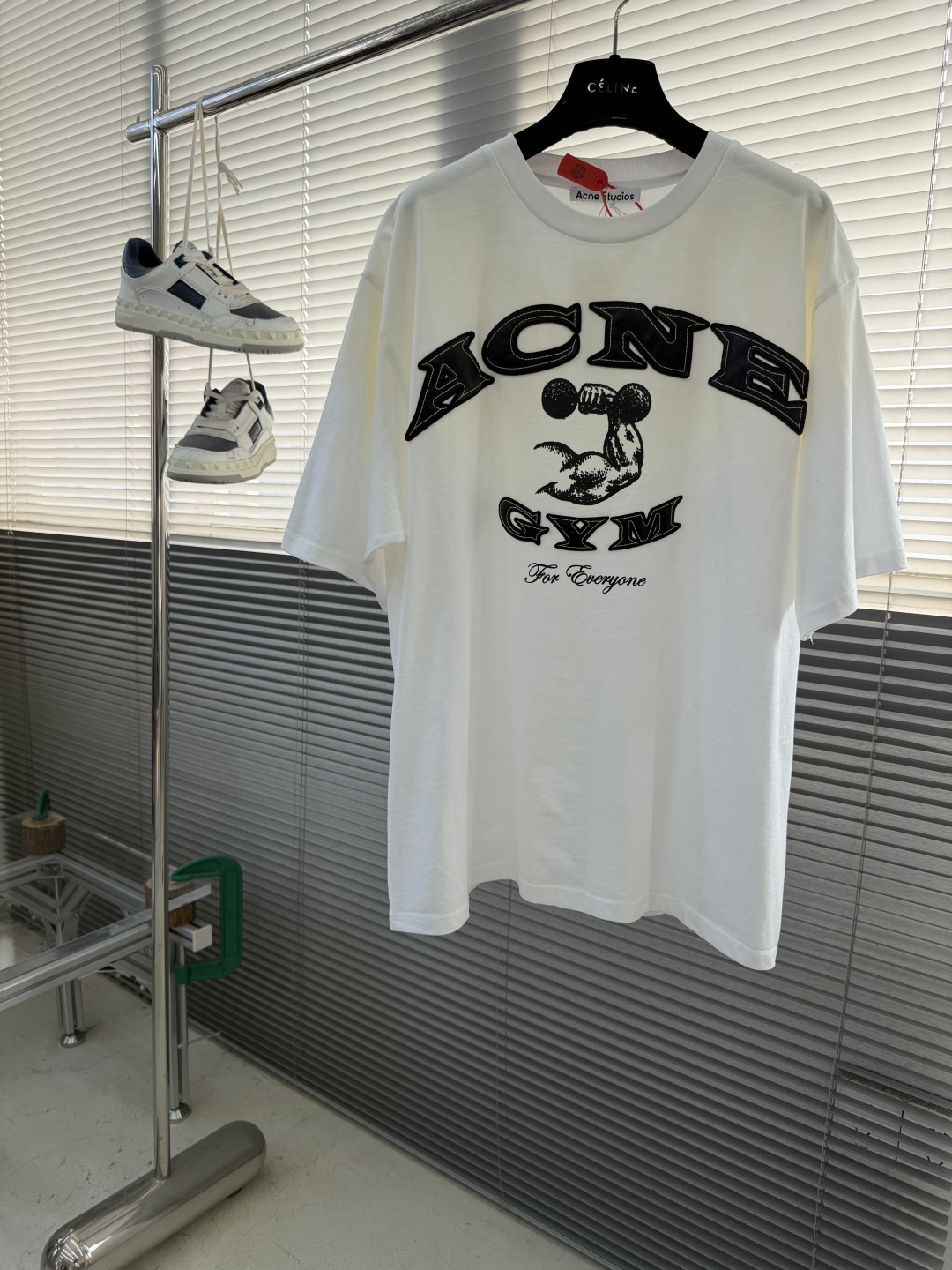 -Acne Studios 做旧徽标短袖定制雅棉双股绵柔平纹织物 柔软细腻 舒适贴肤 以纯粹与洁净的白色