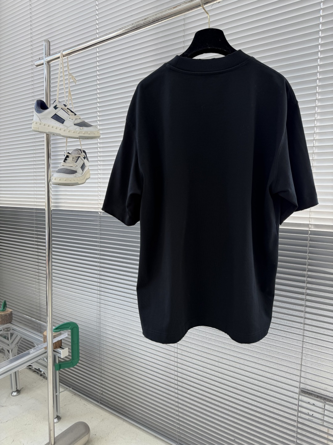 -Alexander Wang 2026SS春夏新款闪银粉对位印花短袖T恤，太帅了 印花发泡很有质感，采