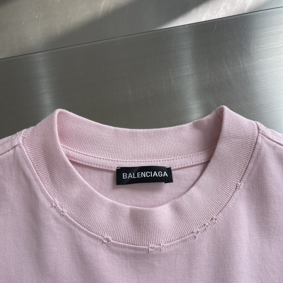 -Balenciag 26年新款重磅短袖，360g重磅洗水棉，定制原版顶级棉面料，前印胶logo点缀，颜