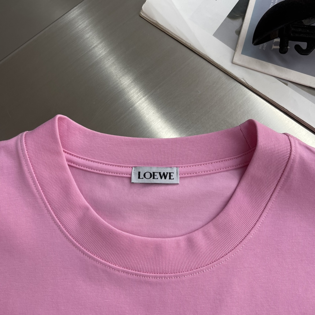 -LOEW 标识logo‼️短袖T恤经典Anagram印花T恤，采用280克新疆棉冰感索罗娜面料，面料凉