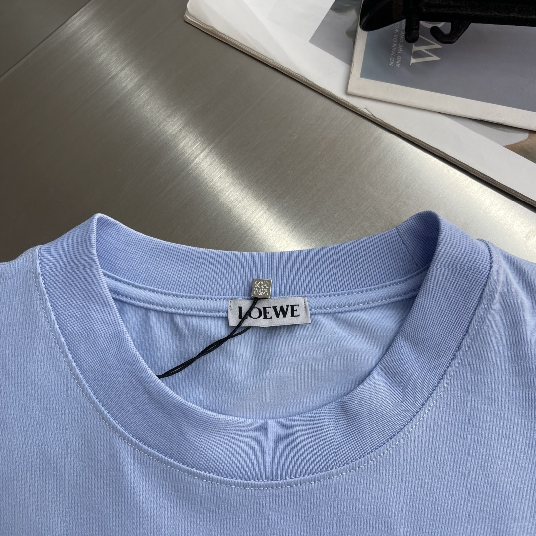 -LOEW 标识logo‼️短袖T恤经典Anagram印花T恤，采用280克新疆棉冰感索罗娜面料，面料凉