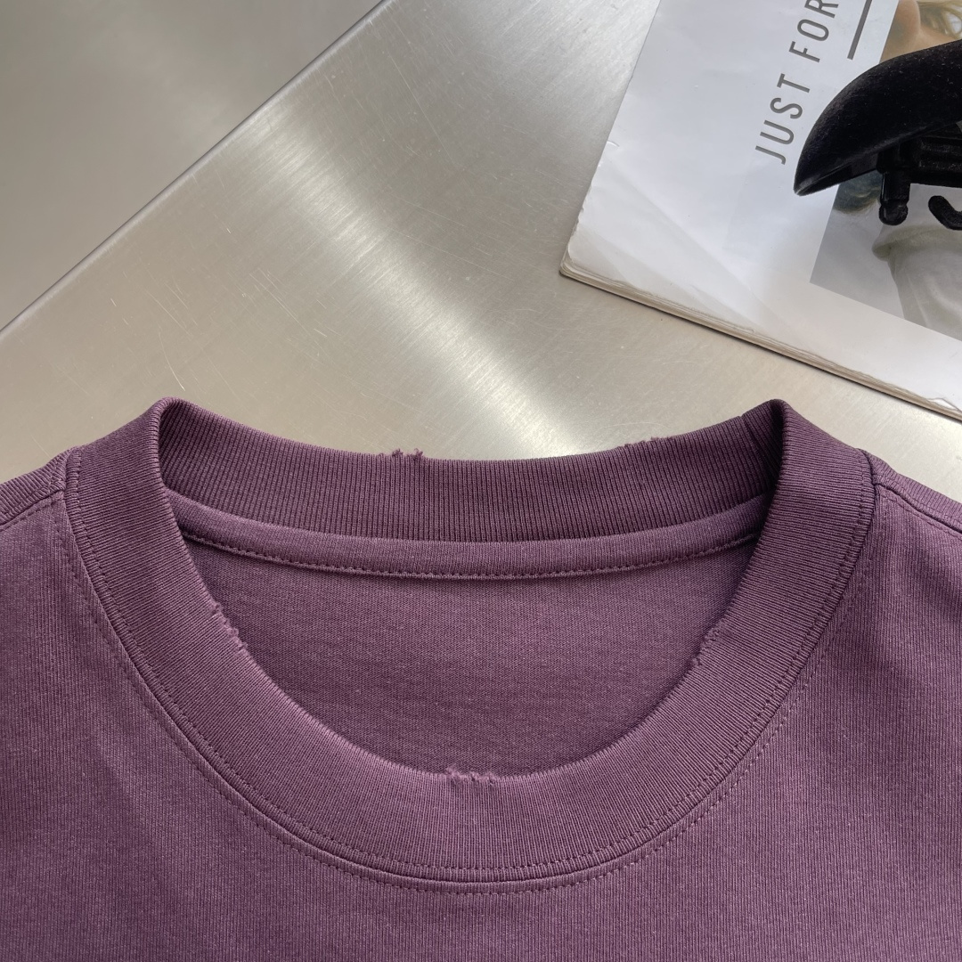 -CH 克罗心 2026春夏系列短袖T恤码数：M-5XL 微阔版型绒感双纱面料。面料表面罗马棉 工艺肌理