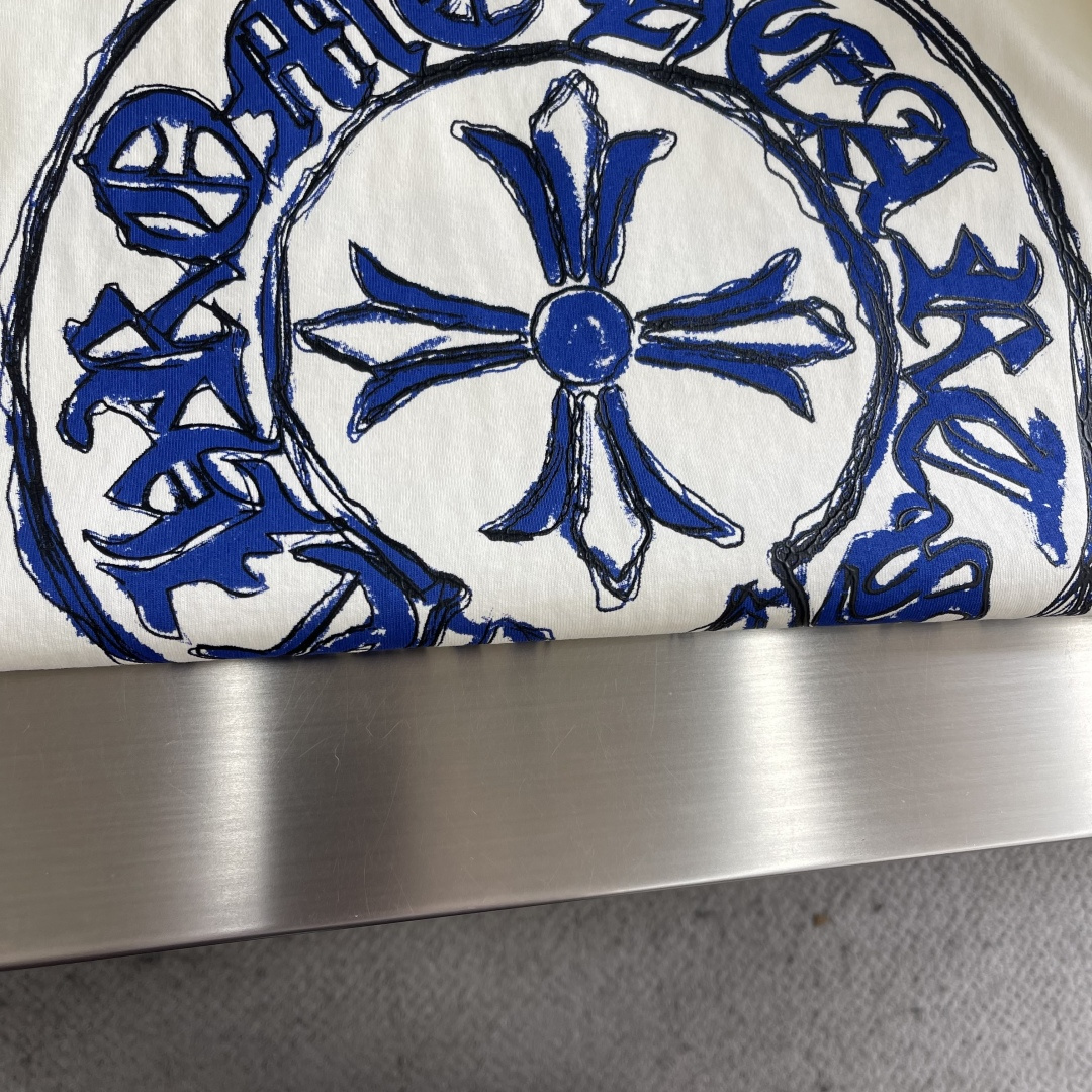 -CH 克罗心 2026春夏系列短袖T恤码数：M-5XL 微阔版型绒感双纱面料。面料表面罗马棉 工艺肌理