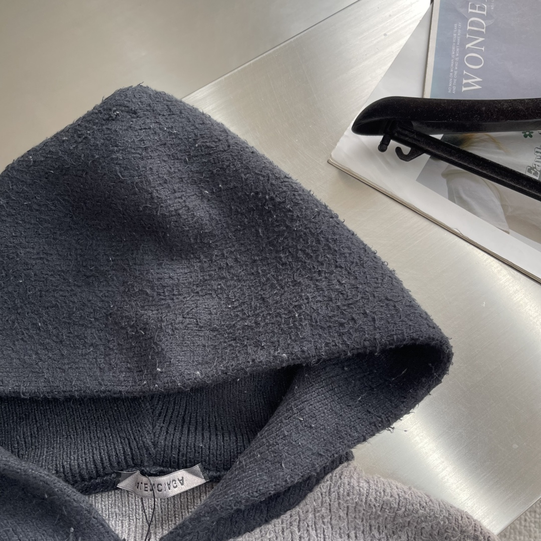 -Balenciag 新款FLUFFY HOODIE拉链连帽卫衣Fluffy Hoodie男士灰色、黑色