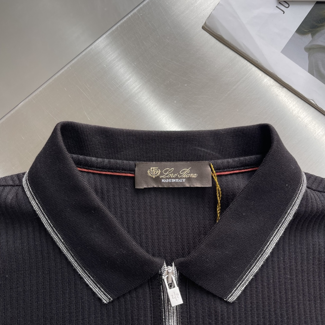 -Loro Piana 26春夏新款冰感竖纹针织面料，打造立体质感，告别平面单调，视觉触感双高级，金属拉