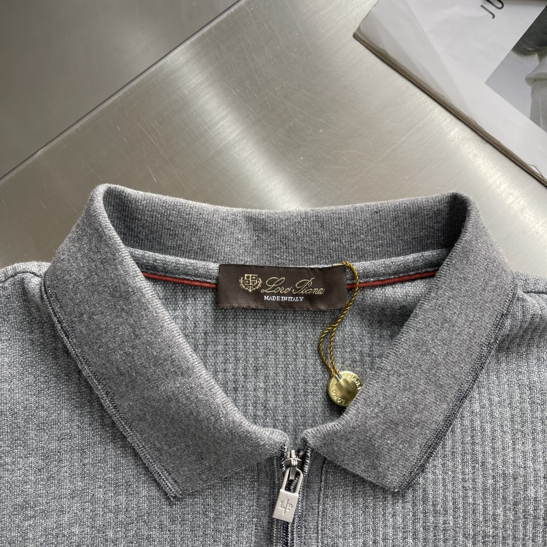 -Loro Piana 26春夏新款冰感竖纹针织面料，打造立体质感，告别平面单调，视觉触感双高级，金属拉