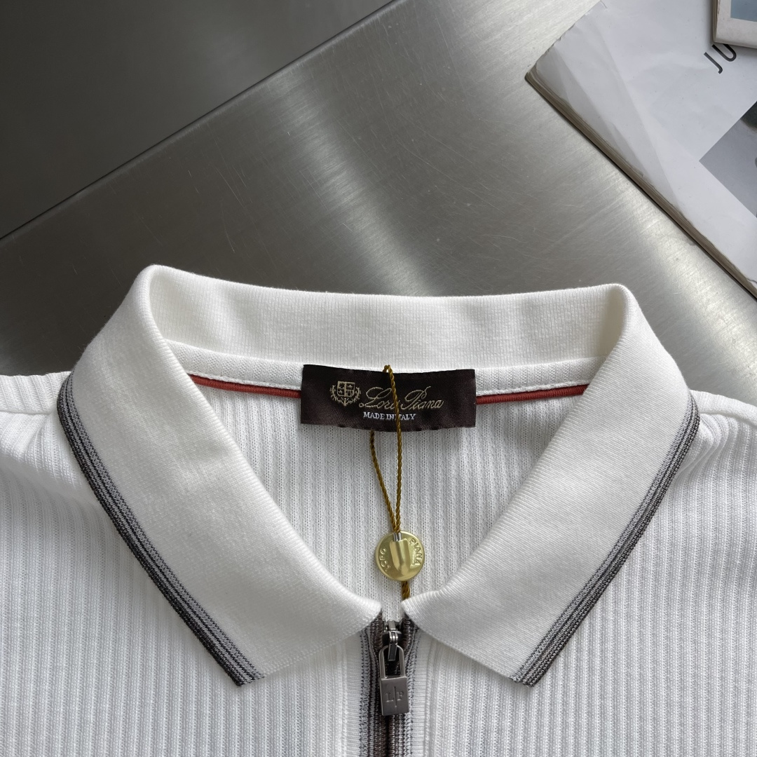 -Loro Piana 26春夏新款冰感竖纹针织面料，打造立体质感，告别平面单调，视觉触感双高级，金属拉