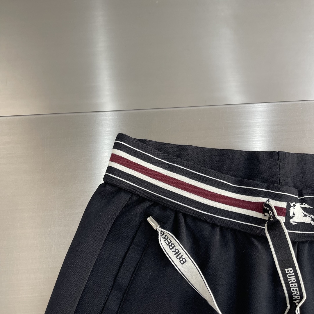 -BBR 2026春夏新款铜氨丝莫代尔空气层休闲卫裤，裤身上刺绣标志性品牌标识，客供定制品牌刻印五金配件