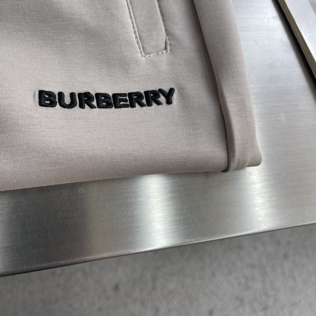 -BBR 2026春夏新款铜氨丝莫代尔空气层休闲卫裤，裤身上刺绣标志性品牌标识，客供定制品牌刻印五金配件