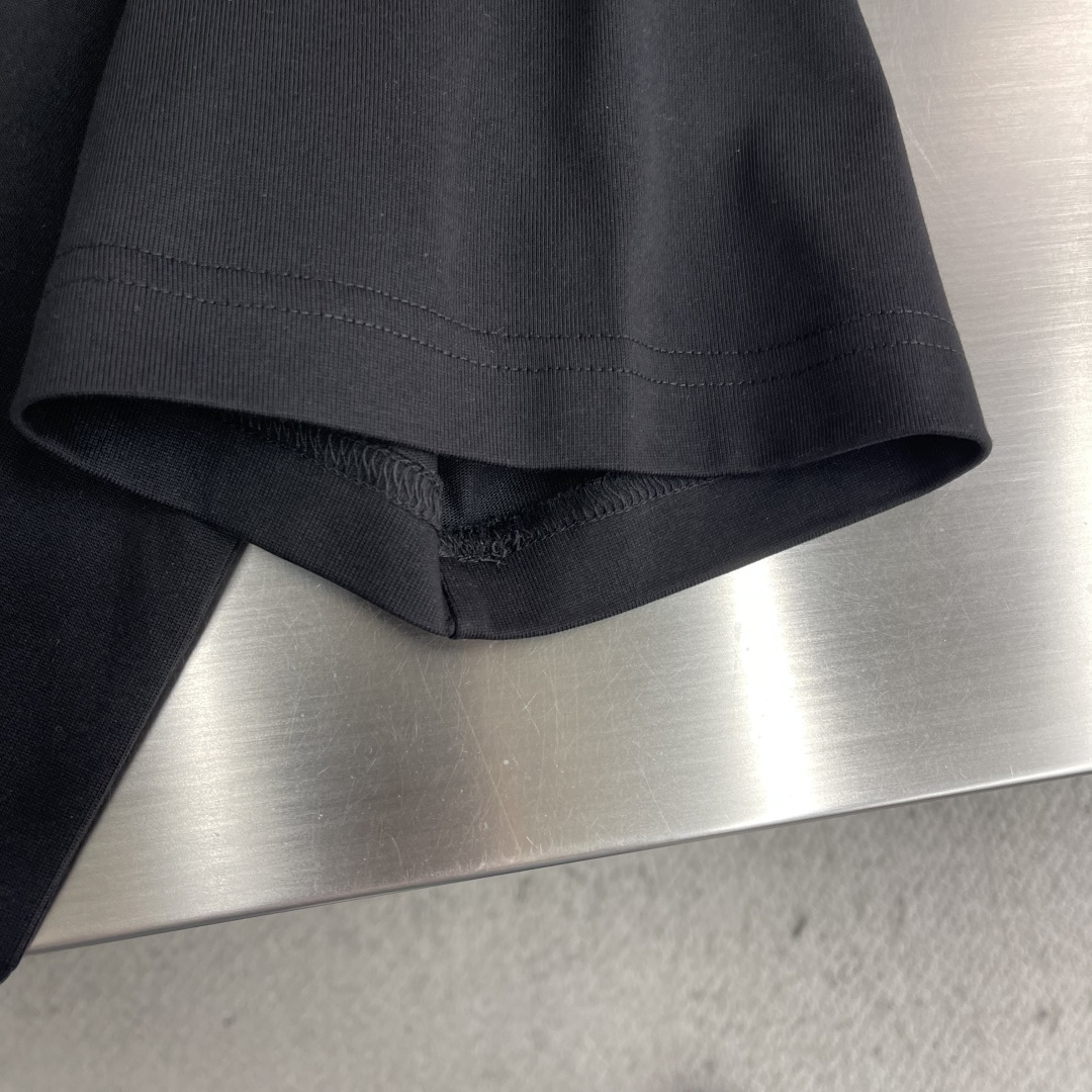 -CH 克罗心 2026春夏新款短袖T恤定制纯棉字母logo贴布印花码数：M L XL XXL