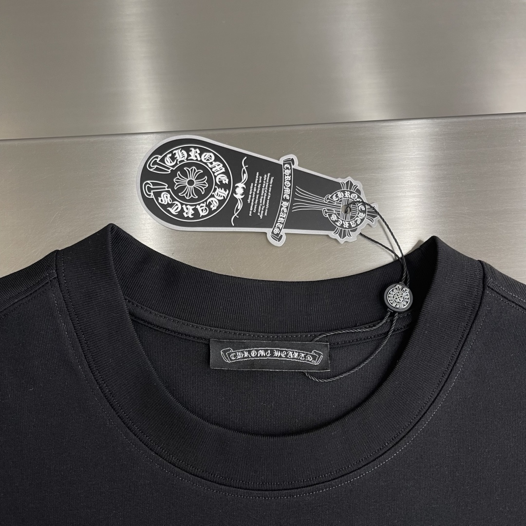 -CH 克罗心 2026春夏新款短袖T恤定制纯棉字母logo贴布印花码数：M L XL XXL