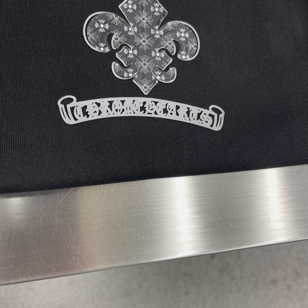 -CH 克罗心 2026春夏新款短袖T恤定制纯棉字母logo贴布印花码数：M L XL XXL