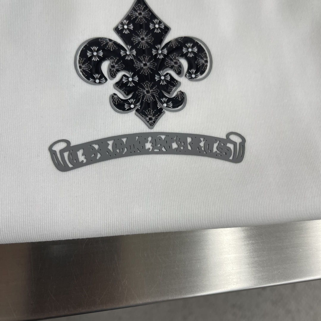 -CH 克罗心 2026春夏新款短袖T恤定制纯棉字母logo贴布印花码数：M L XL XXL