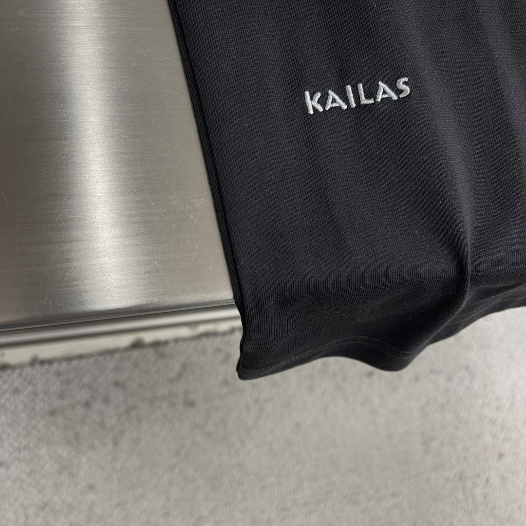 -KAILAS 2026春夏新款短袖T恤定制纯棉字母logo刺绣码数：M L XL XXL